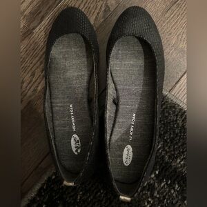 Dr Scholls Memory Foam Black Ballet Flat Slip On Shoes Women’s Sz 8M